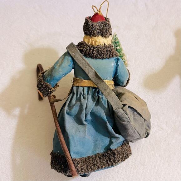 4 Vintage Kurt Adler Vintage Paper Mache Old World Santa Christmas Ornaments - Picture 12 of 15